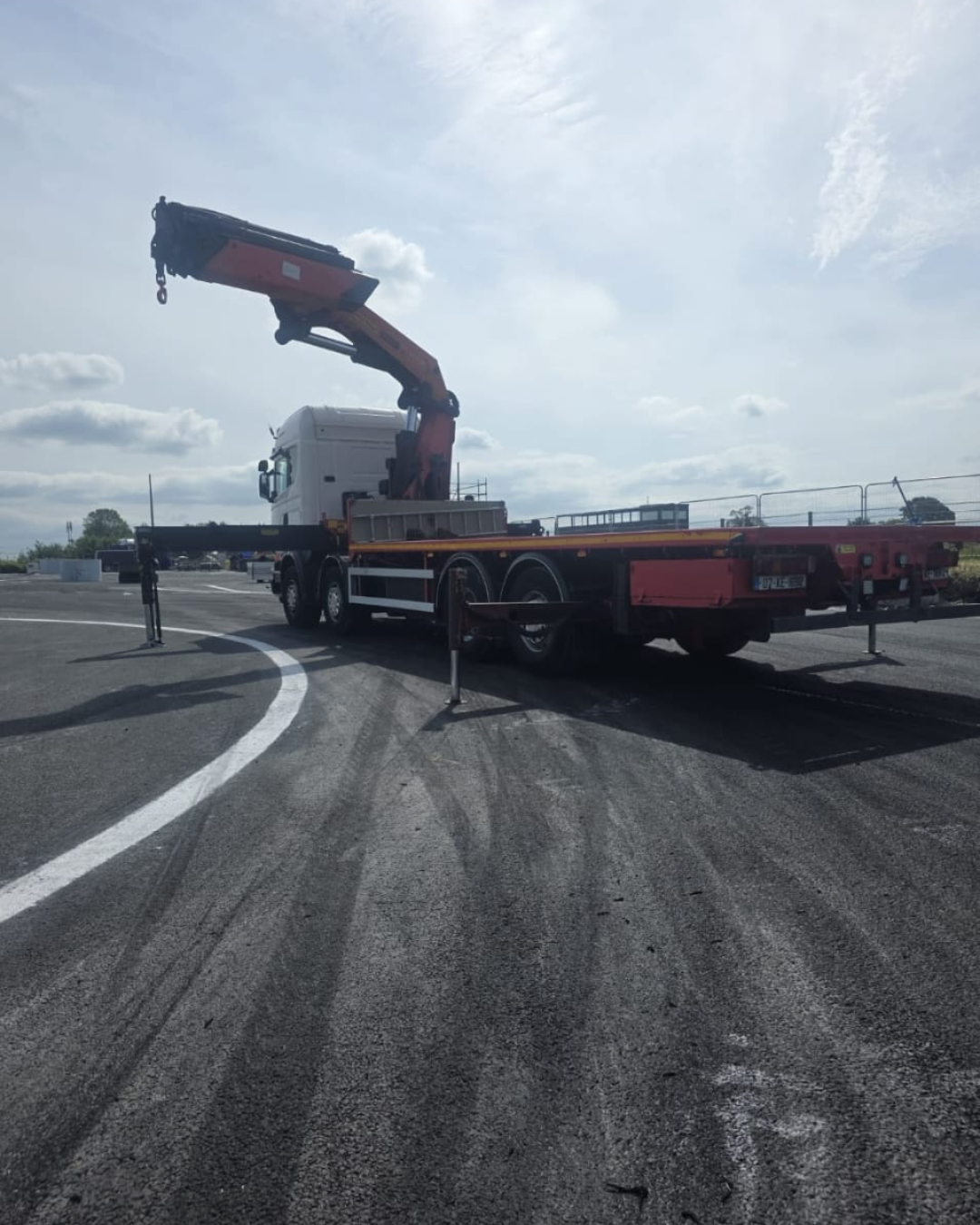BA Transport Ltd HIAB truck ready for heavy load transport in Ireland